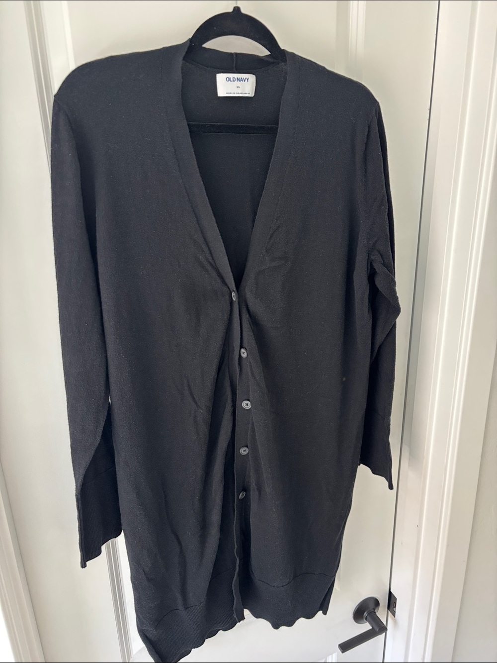 Old Navy Black Long Button Cardigan size xl